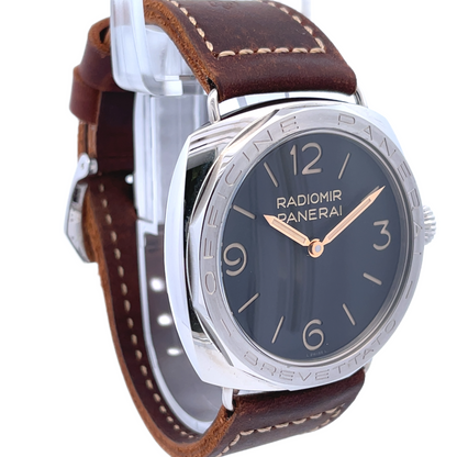 Panerai Radiomir 3 Days Acciaio Brevettato Manual Wind 47mm Stainless Steel Black Dial PAM00685