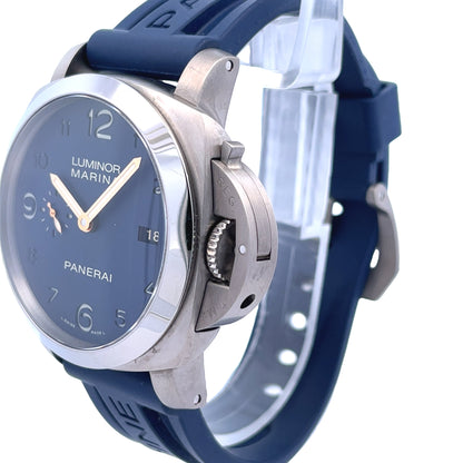 Panerai Luminor Marina 1950 3 Days 44mm Titanio Harrods Edition Blue Dial Pam745