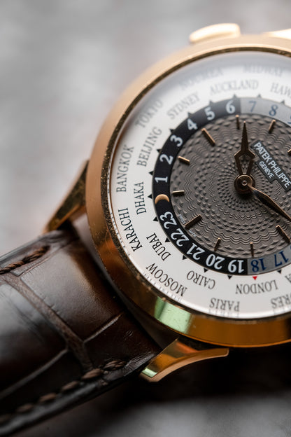 Patek Philippe World Time Rose Gold Slate Grey Dial 5230R-012