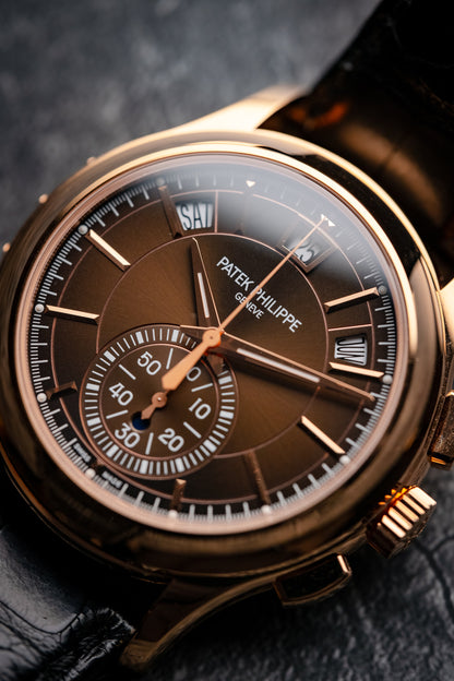 Patek Philippe Annual Chronograph Rose Gold Brown Dial 42mm 5905r-001