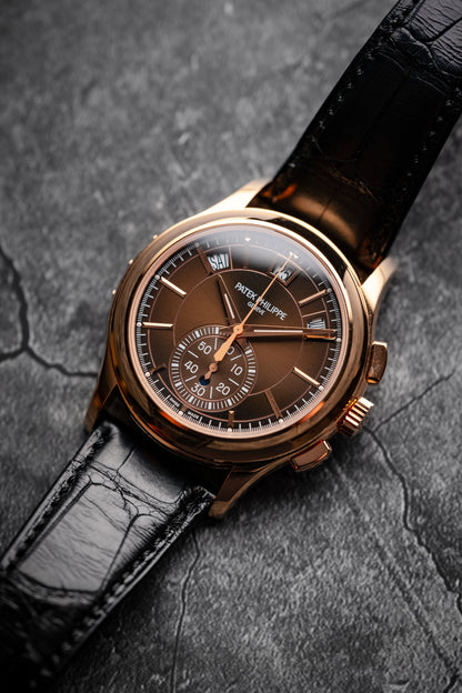 Patek Philippe Annual Chronograph Rose Gold Brown Dial 42mm 5905r-001