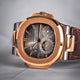 Patek Philippe Nautilus Rose Gold and Stainless Power Reserve Moon Dial 5712GR-001