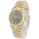 Rolex Datejust 36mm 18K Yellow Gold and Stainless Black Diamond Dial Jubilee 16233