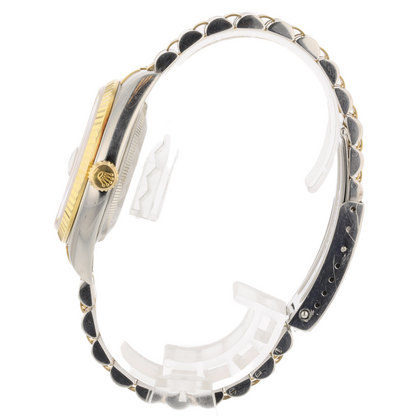 Rolex Datejust 36mm 18K Yellow Gold and Stainless Black Diamond Dial Jubilee 16233