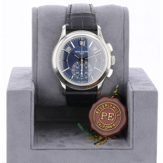 Patek Philippe Annual Chronograph Platinum 42mm Blue Dial 5905P-001
