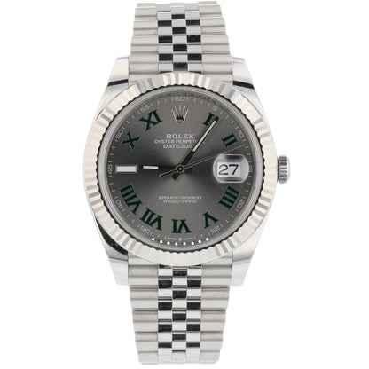 Rolex Datejust 41mm Wimbledon Fluted Jubilee 126334