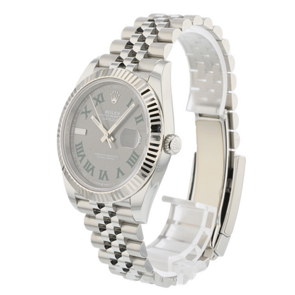 Rolex Datejust 41mm Wimbledon Fluted Jubilee 126334