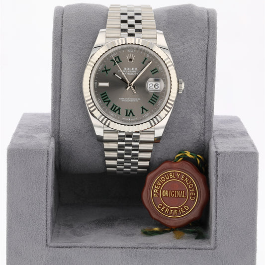 Rolex Datejust 41mm Wimbledon Fluted Jubilee 126334