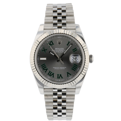 Rolex Datejust 41mm Wimbledon Fluted Jubilee 126334