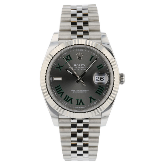 Rolex Datejust 41mm Wimbledon Fluted Jubilee 126334