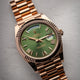 Rolex Day-Date 40mm Green Dial Everose Gold President Bracelet 228235