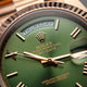 Rolex Day-Date 40mm Green Dial Everose Gold President Bracelet 228235