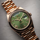 Rolex Day-Date 40mm Green Dial Everose Gold President Bracelet 228235