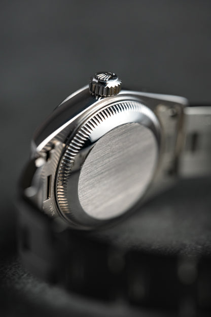 Rolex Datejust 26mm Smooth Bezel Blue Dial Oyster Bracelet 69160