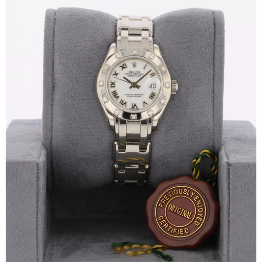 Rolex Lady-Datejust Pearlmaster 29mm White Gold 12 Diamond 80319