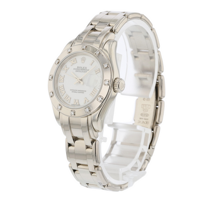 Rolex Lady-Datejust Pearlmaster 29mm White Gold 12 Diamond 80319