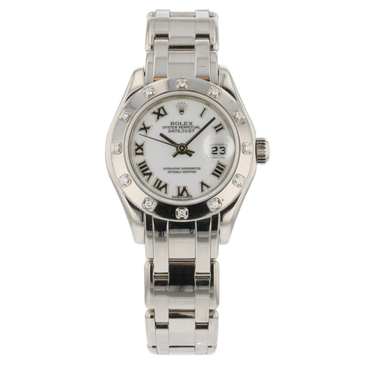 Rolex Lady-Datejust Pearlmaster 29mm White Gold 12 Diamond 80319