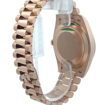Rolex Day-Date 40mm Green Dial Everose Gold President Bracelet 228235