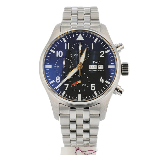 IWC Pilot Chronograph 43mm Stainless Steel Black Dial IW378002