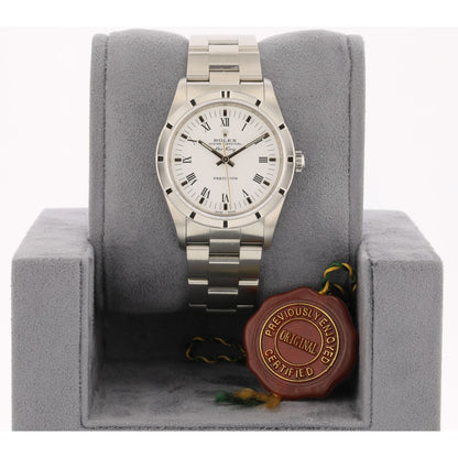 Rolex Air-king 34mm Stainless Steel White Roman 14010