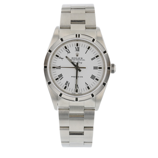Rolex Air-king 34mm Stainless Steel White Roman 14010