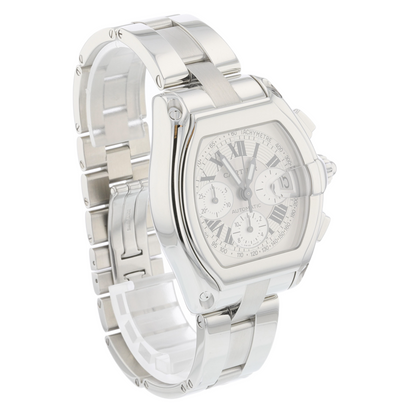 Cartier Roadster Chronograph XL Stainless Steel Silver Dial W62006X6