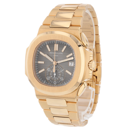 Patek Philippe Nautilus Chronograph Rose Gold Black Dial 5980/1R-001