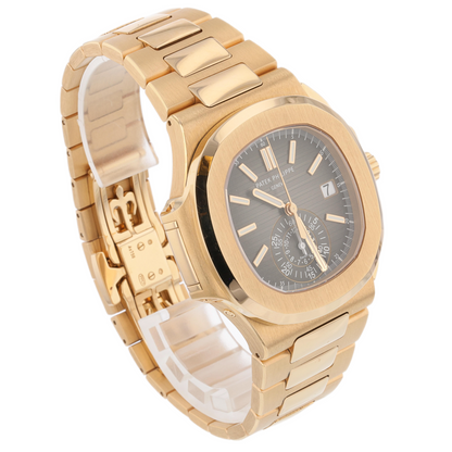 Patek Philippe Nautilus Chronograph Rose Gold Black Dial 5980/1R-001