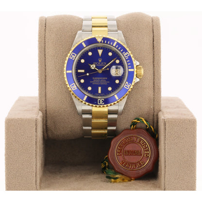 Rolex Submariner Classic 40mm Yellow Gold & Stainless Steel Blue Dial 16613