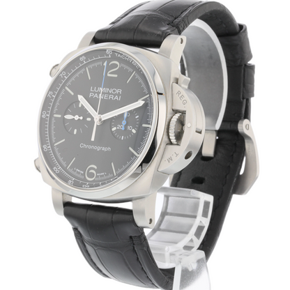 Panerai Luminor Chronograph 44mm Stainless Steel Black PAM01109