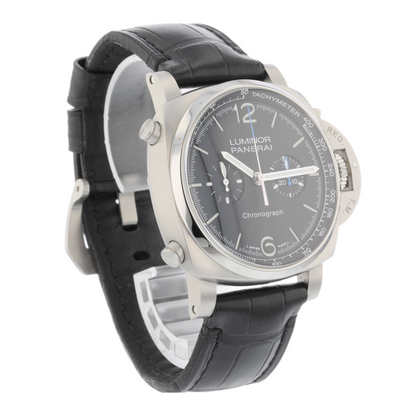 Panerai Luminor Chronograph 44mm Stainless Steel Black PAM01109