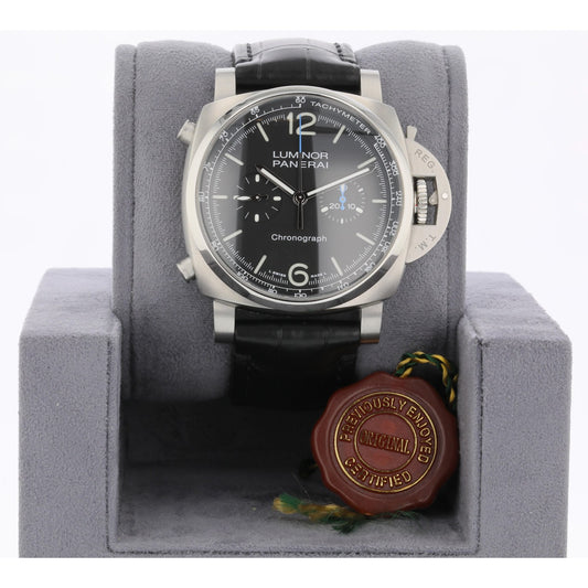 Panerai Luminor Chronograph 44mm Stainless Steel Black PAM01109