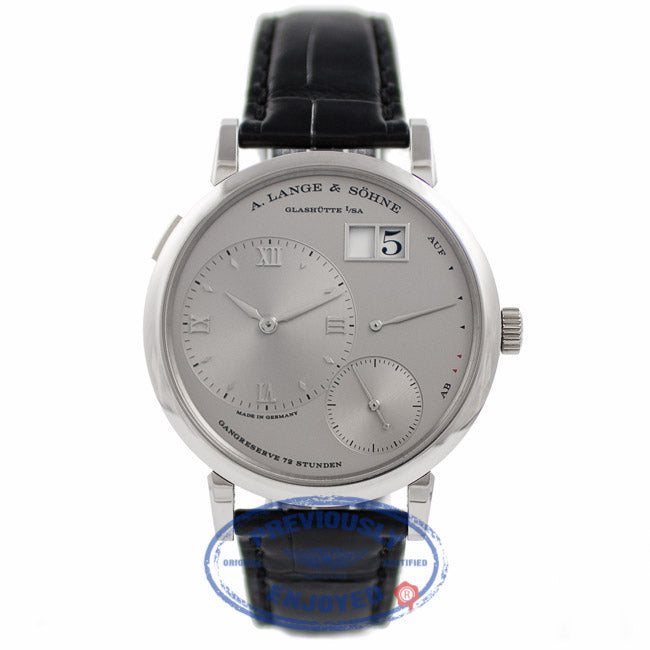 A. Lange & Sohne Grand Lange 1 Platinum 41MM Silver Dial 117.025 C4BAJJ - Beverly Hills Watch Company Watch Store