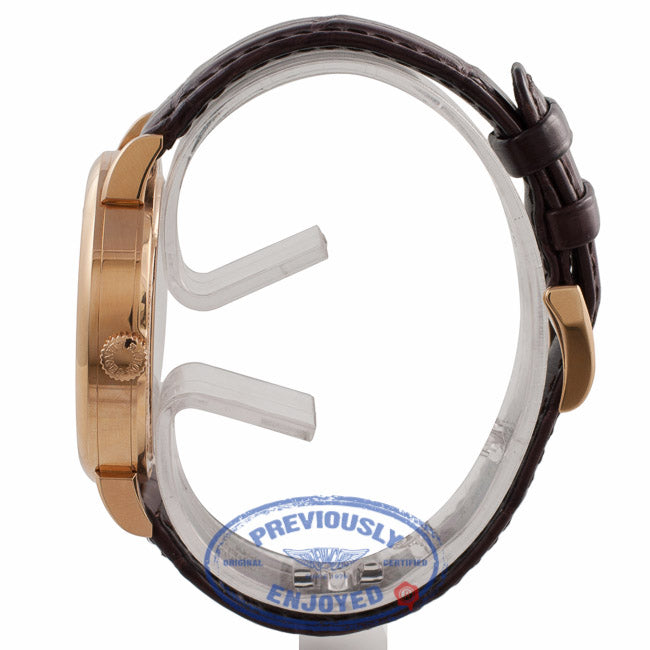 A. Lange & Sohne Grand Lange 1 Moonphase Silver Dial 18k Rose Gold Alligator Strap 139.032 MR9HDX - Beverly Hills Watch Company Watch Store