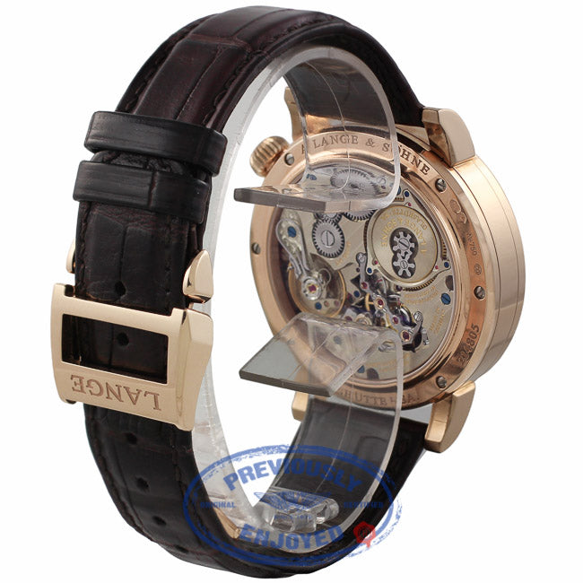 A. Lange & Sohne Lange Zeitwerk Striking Time 18kt Rose Gold 145.032 R3DNZJ - Beverly Hills Watch Company