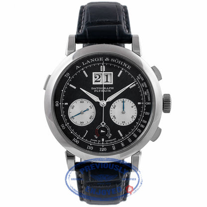A. Lange & Sohne Datograph Up/Down 41MM Platinum Manual Wind Black Dial Silver Sub-Dials 405.035/LS4052AD VC0ZXD - Beverly Hills Watch Company Watch Store