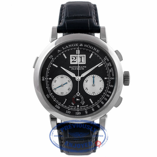 A. Lange & Sohne Datograph Up/Down 41MM Platinum Manual Wind Black Dial Silver Sub-Dials 405.035/LS4052AD VC0ZXD - Beverly Hills Watch Company Watch Store