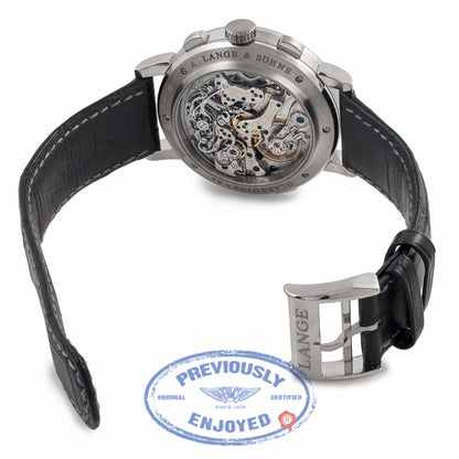 A. Lange & Sohne Datograph Up/Down 41MM Platinum Manual Wind Black Dial Silver Sub-Dials 405.035/LS4052AD VC0ZXD - Beverly Hills Watch Company Watch Store