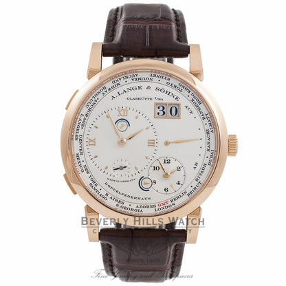A. Lange & Sohne Lange 1 Time Zone 18k Rose Gold 116.032 AFQXHF - Beverly Hills Watch Company Watch Store