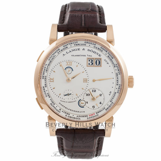 A. Lange & Sohne Lange 1 Time Zone 18k Rose Gold 116.032 AFQXHF - Beverly Hills Watch Company Watch Store