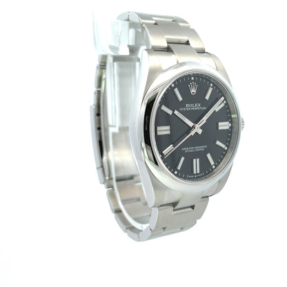 Rolex Oyster Perpetual 41mm Stainless Steel Black Dial 124300 - Beverly Hills Watch Company
