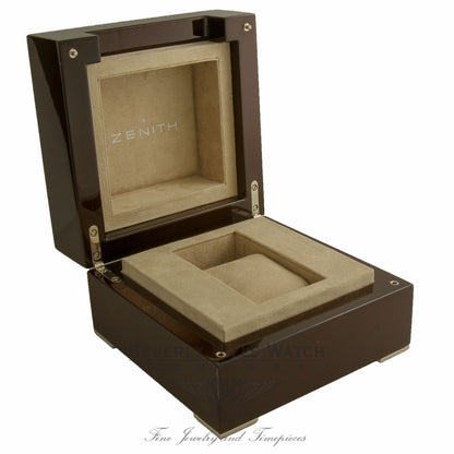 Zenith Captain Elite Moonphase Stainless Steel Silver Dial Alligator Strap 03.2140.691/02.C498 A5NGY3 - Beverly Hills Watch Company Watch Store