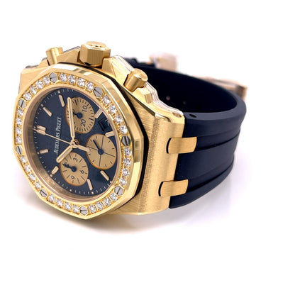 Audemars Piguet Offshore 37mm Diamond Bezel Blue Dial 26231BA.ZZ.D027CA.01 A97DT7 - Beverly Hills Watch Company