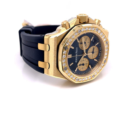 Audemars Piguet Offshore 37mm Diamond Bezel Blue Dial 26231BA.ZZ.D027CA.01 A97DT7 - Beverly Hills Watch Company