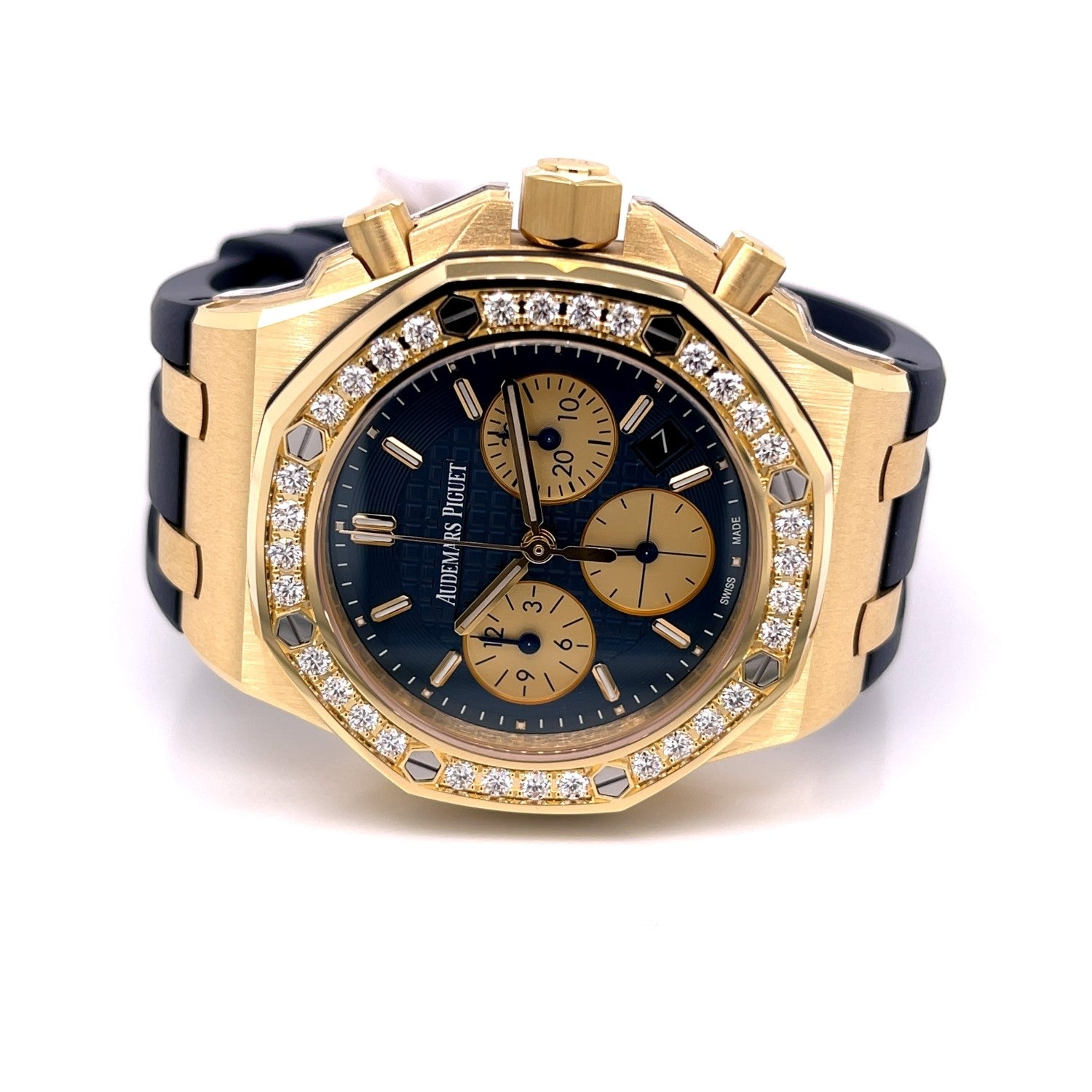 Audemars Piguet Offshore 37mm Diamond Bezel Blue Dial 26231BA.ZZ.D027CA.01 A97DT7 - Beverly Hills Watch Company