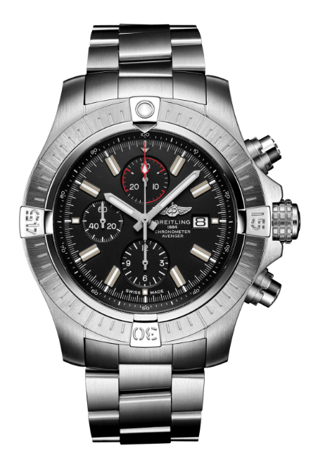 Breitling Super Avenger 48mm Chronograph Black Dial A13375101B1A1 - Beverly Hills Watch Company