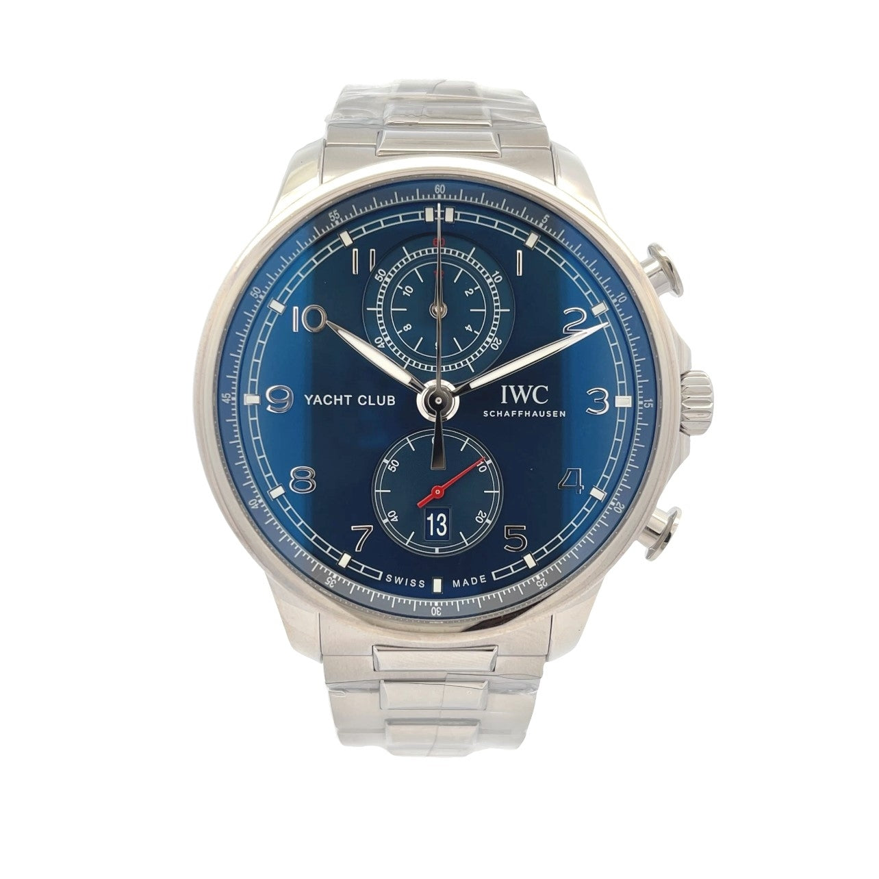 IWC Portugieser Yacht Club Chronograph Blue Dial IW390701 - Beverly Hills Watch Company