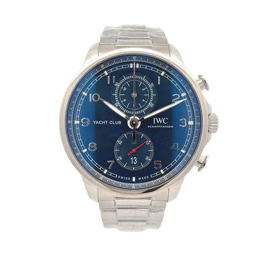 IWC Portugieser Yacht Club Chronograph Blue Dial IW390701 - Beverly Hills Watch Company