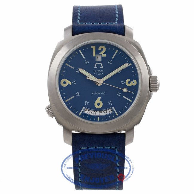 Anonimo D Date Deep Blue Automatic 42MM Blue Dial Blue Strap ANONIMO J8VTEF - Beverly Hills Watch Company Watch Store