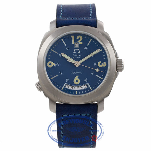 Anonimo D Date Deep Blue Automatic 42MM Blue Dial Blue Strap ANONIMO J8VTEF - Beverly Hills Watch Company Watch Store